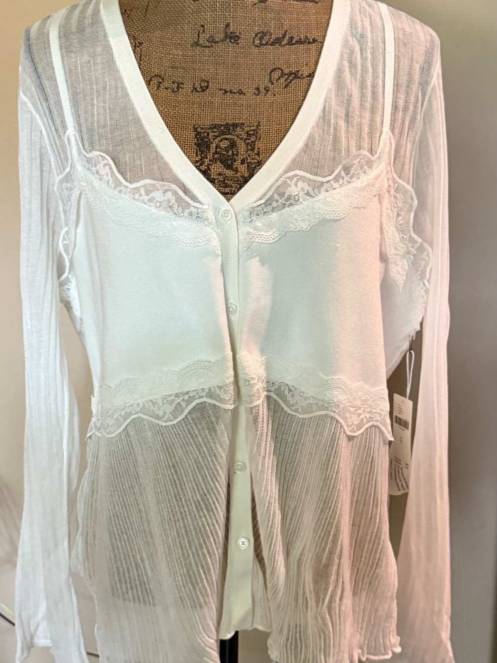Anthropologie sheer lace twofer top-New with tag! - Picture 5 of 9